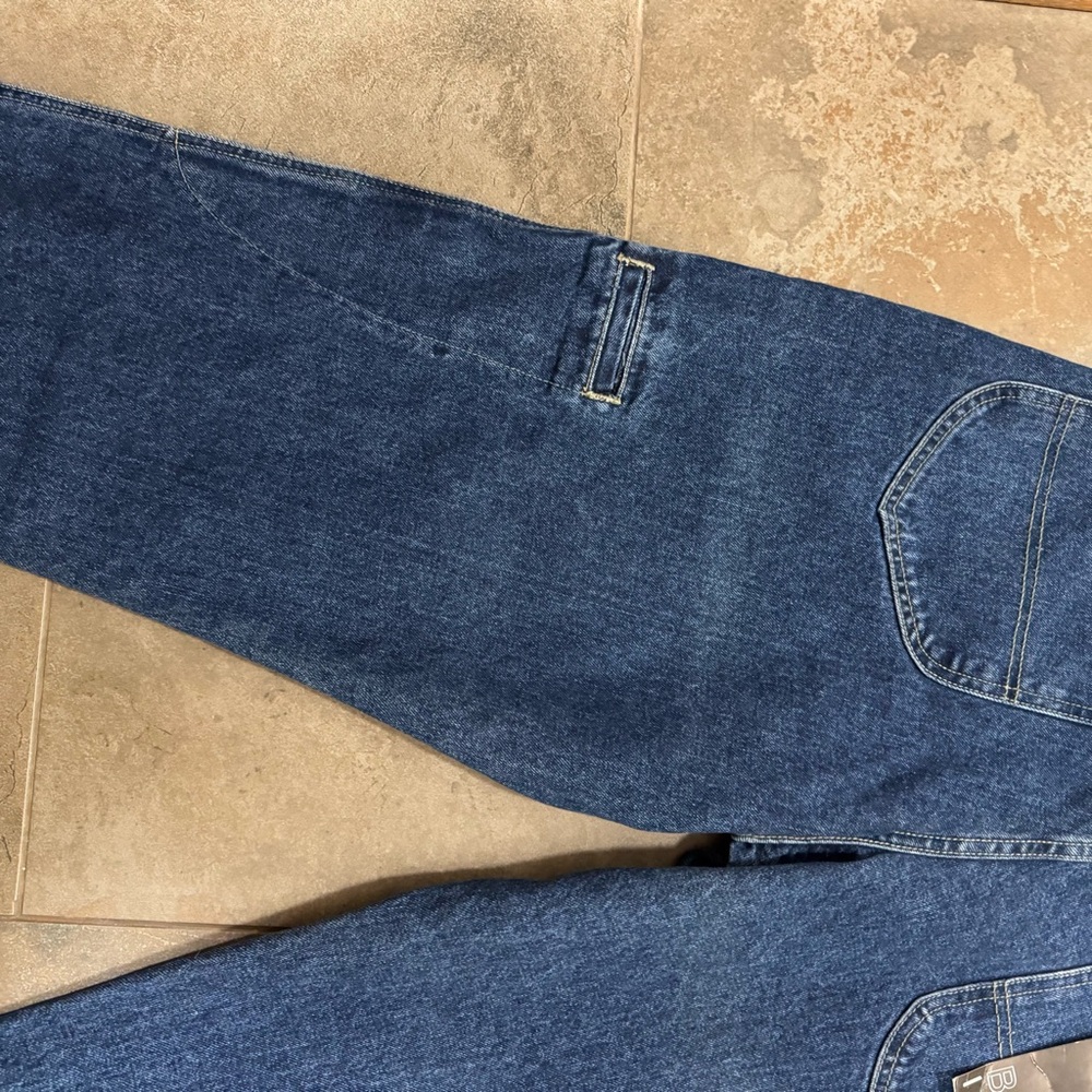 Vintage Girbaud Brand X Indigo Relaxed Y2K Jeans 32x32 Utility Strap Fit - Picture 14 of 16
